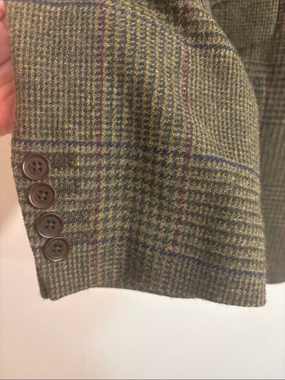Charles Tyrwhitt Brown Glen Plaid Sport Coat with Pink Lining - Picture 11 of 13